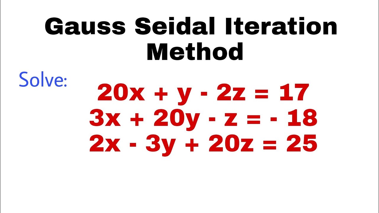 Load method. Gauss method.