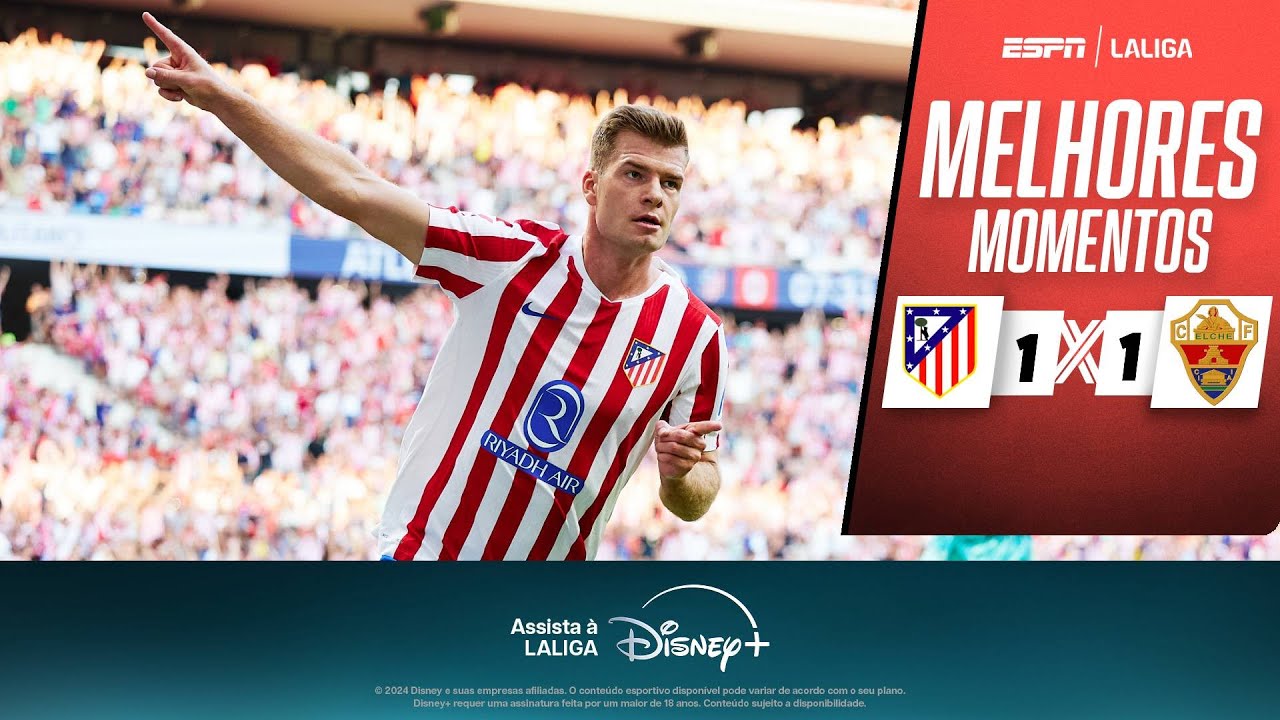SORLOTH marca, mas ATLÉTICO DE MADRID só empata com o ELCHE; VEJA os melhores momentos