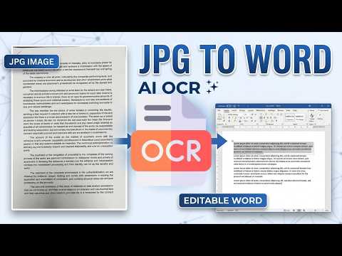 How to Convert JPG to Word with AI OCR | Step by Step for Beginners (2026)