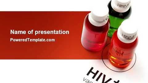 HIV Vaccine PowerPoint Template by PoweredTemplate.com