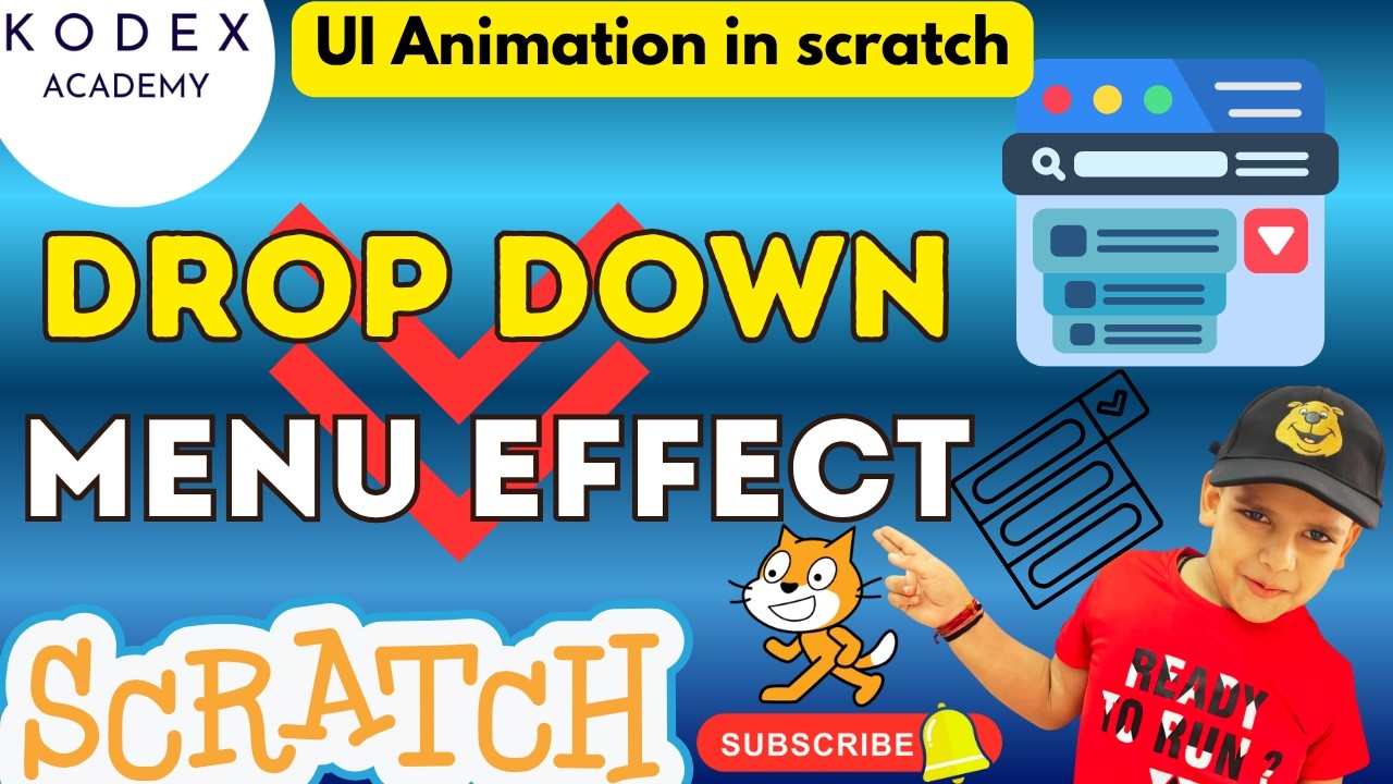 Dropdown Menu Animation in Scratch | Step by Step Tutorial | Creating ...