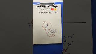 drawing 270 degree angle || construction || how to #shorts