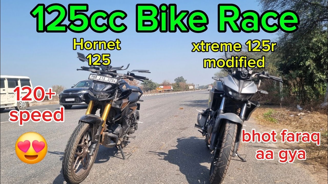  Modified Xtreme 125r vs Hornet 125 || Bike race || Drag Race || chain sprocket modified 