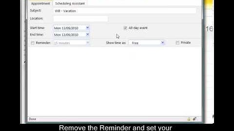 Outlook Web App (OWA) Training Video 7
