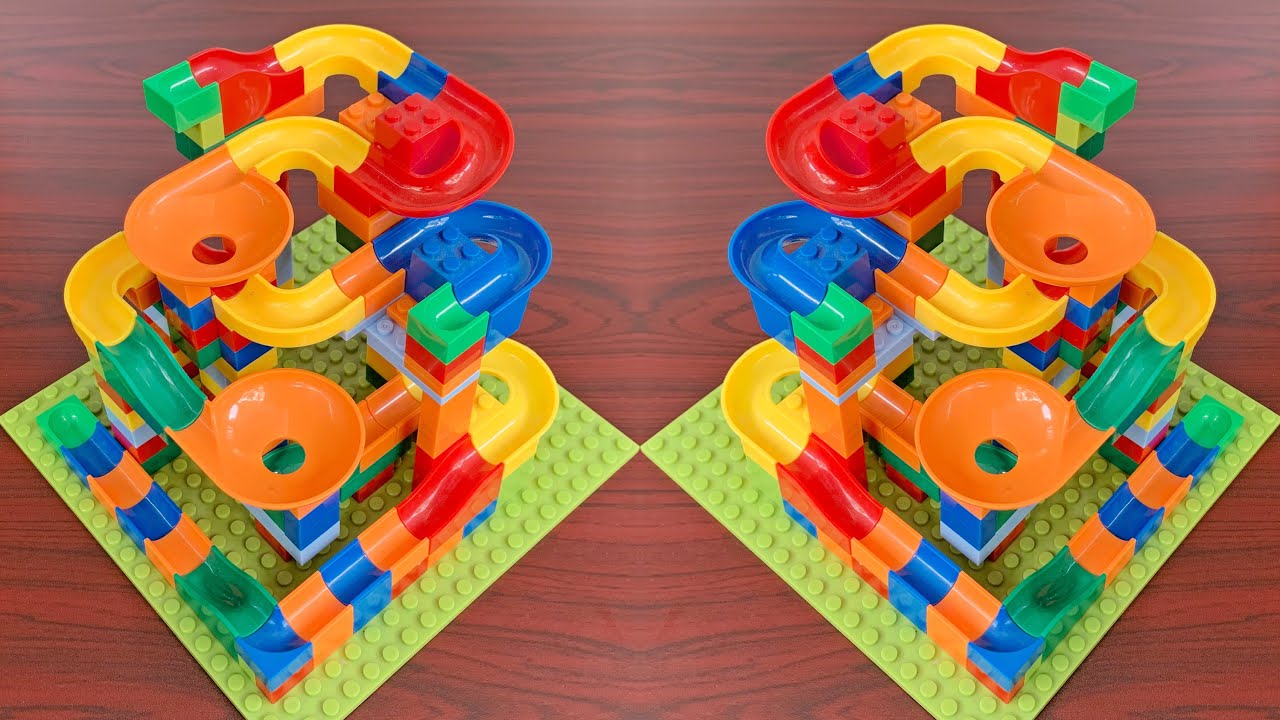 satisfying unboxing marble run toys ❤️ how to make satisfying ASMR marble run race