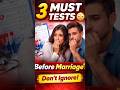 👉 “Couples Must Do These Tests Before Marriage 💔”be alert ! 😦 be safe 💞