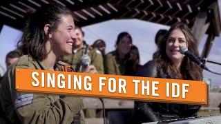 Israeli Singer Performing with IDF Female Combat Commander