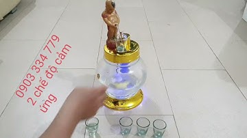 15|Bình rót rượu tiểu đồng tử cảm ứng tự động 2.7 lit| Bình thủy tinh