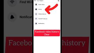 How to delete Facebook video watch history permanently | Facebook video history clear #fbpage #short