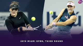 Bianca Andreescu vs. Angelique Kerber | 2019 Miami Open Third Round | WTA Highlights