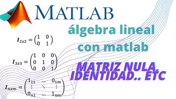 MATLAB MATRIZ NULA,ONES,IDENTIDAD ETC  (clase 4) curso 2021 #matlab #algebralineal #matrizidentidad