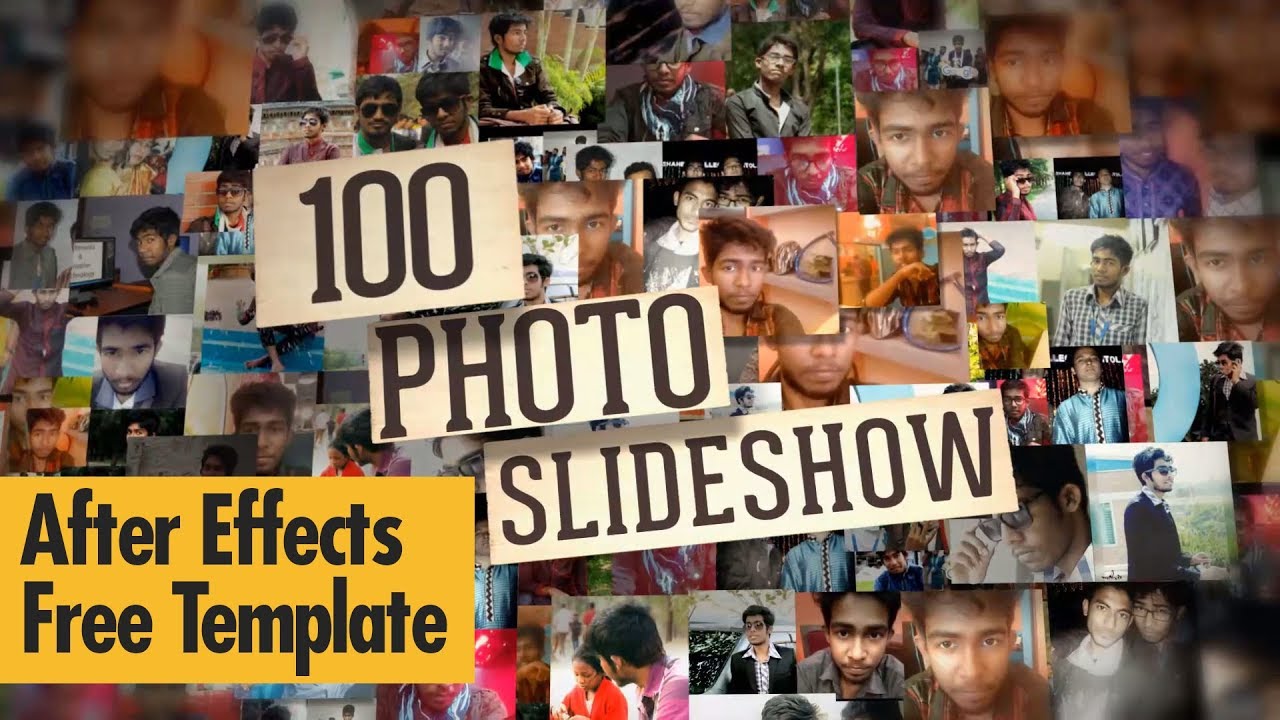Free 100 Photo Slide Show After Effects Template After Effects Free Template Feature Corner