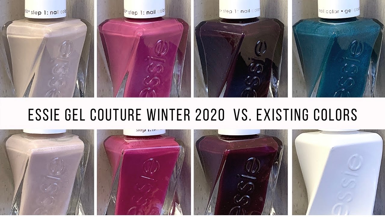Essie Gel Couture BRILLIANT BROCADES | Winter 2020 Collection vs ...