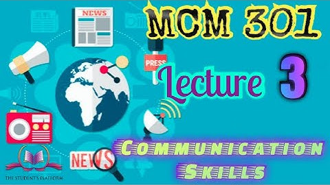 MCM 301 Lecture 3 Short VU Lectures