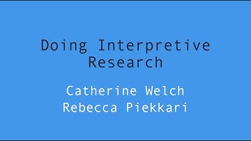 Doing Interpretive Research