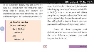 Chapter 1 Function (pure & impure function) example