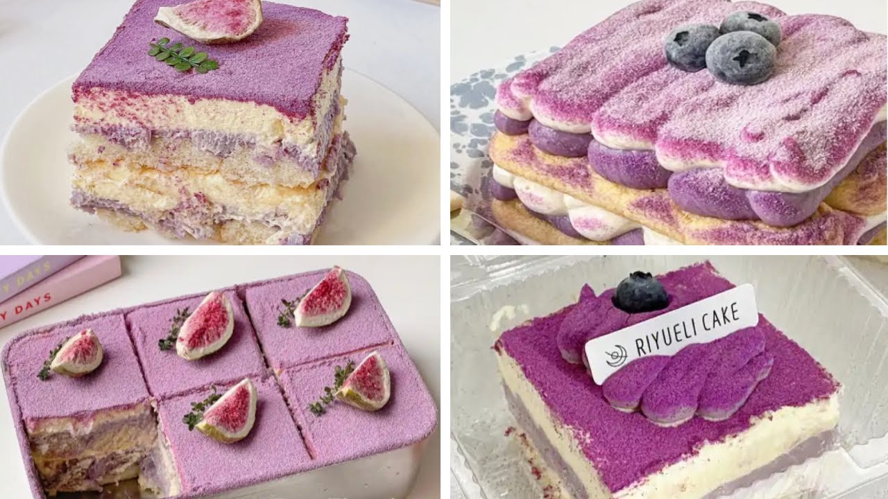 Satisfying Relaxing Video|🧁🍧🍰🎂Recipe for taro paste tiramisu|Asmr|Tiktok