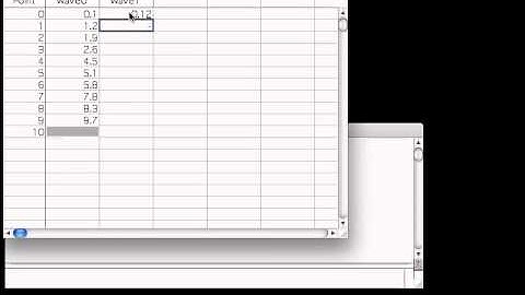 Igor Pro Guided Tour 1: 1.1 Entering Data