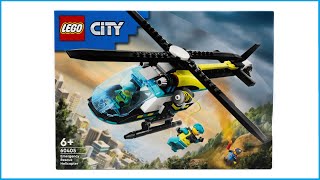LEGO City 60405 Emergency Rescue Helicopter Speed Build