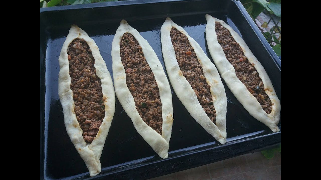 Pide me mish të bluar [ Turkish Pizza Pide ]
