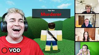 My FAMILY plays MM2.. (FUNNY 🤣) (VOD)