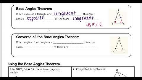 5 4A Base Angles Theorem + Converse