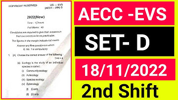 #aecc environmental science semester 2, #bbmku bsc semester-2 aecc-evs question paper 2022