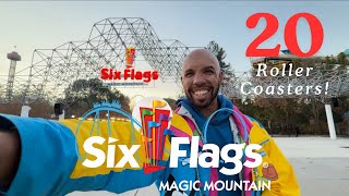 SIX FLAGS MAGIC MOUNTAIN - Most Coasters in the WORLD! VLOG Day 1! #sixflags #rollercoaster