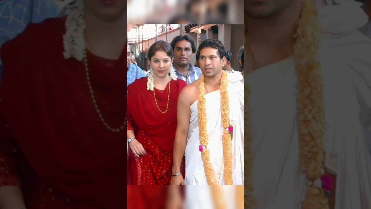 Sachin Tendulkar with his beautiful wife Anjali Tendulkar 
