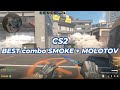 CS2 - Overpass - Smoke BANK - Smoke STAIRS - molotov truck - flash site on A