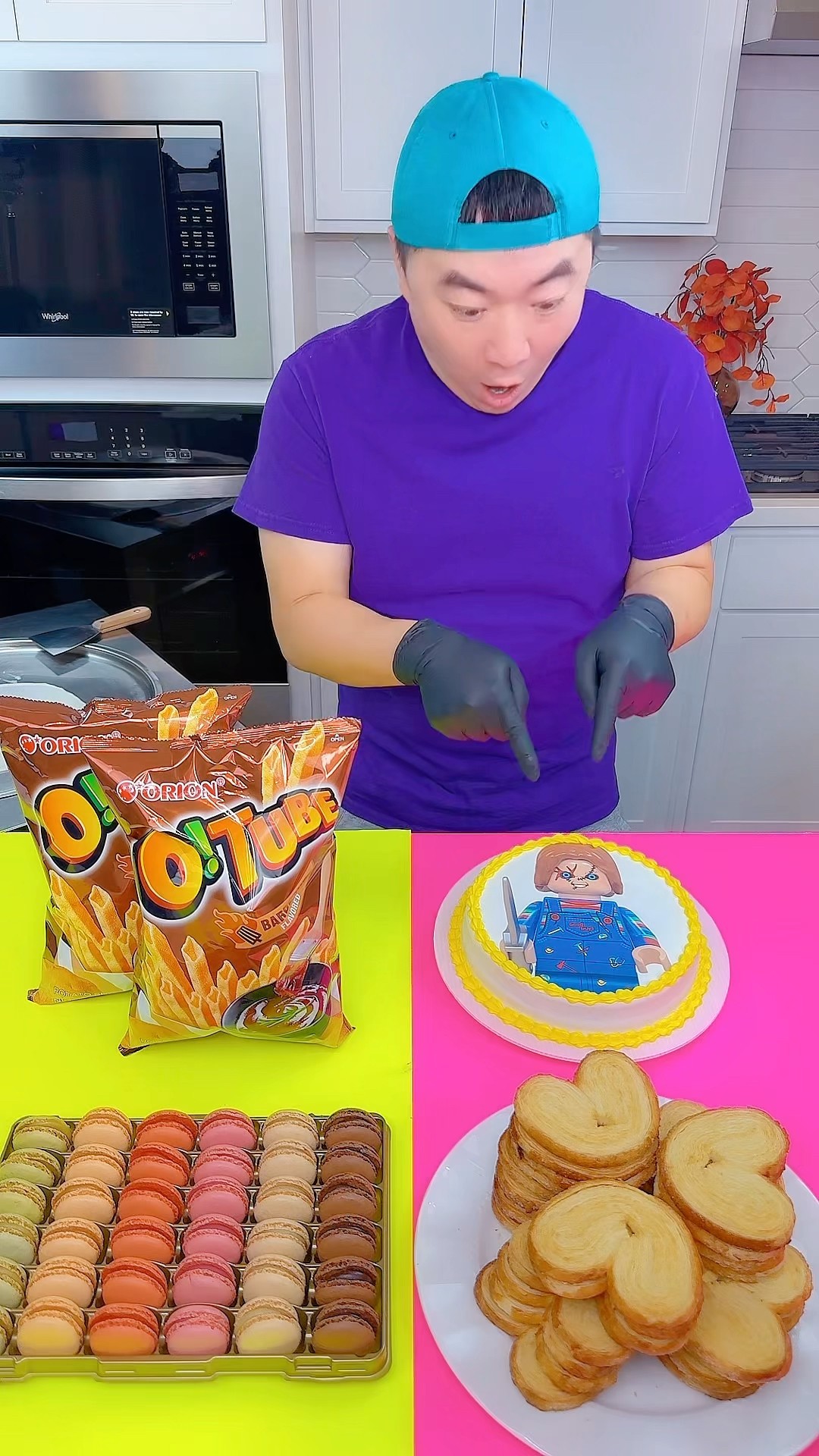 Child’s Play Lego cake VS macarons ice cream challenge!? #lego #funny by Ethan Funny Family