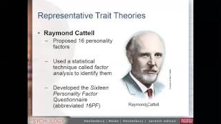 Intro to Psychology: CH11 (Personality) Trait Perspective Approach