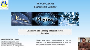 Revision Lesson-Chapter 5(Turning Effect of Force)-Moment of force | Principle of Moment | Stability