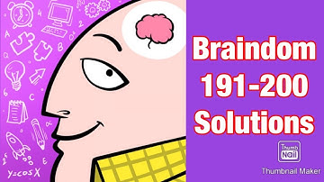 Braindom : Levels 191 192 193 194 195 196 197 198 199 200 Walkthrough (Tricky Brain Puzzles)