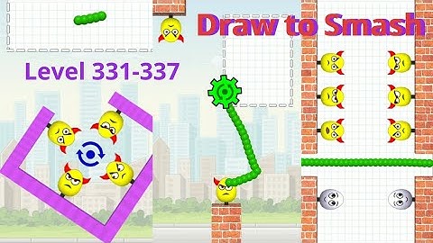 Draw to Smash game - all levels - level 331 - 337. #drawtosmash