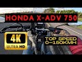 Honda xadv 750 23  top speed 0150  manual mode