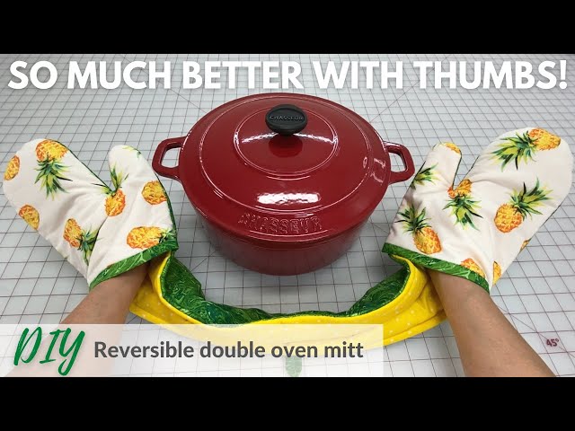 Double Oven Mitt with Thumb Insert Pattern