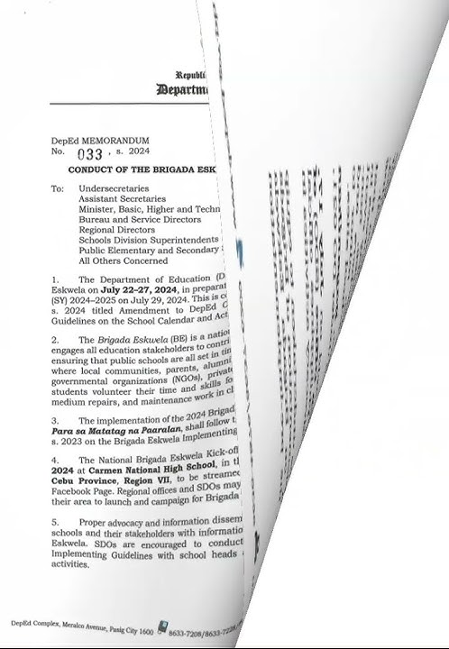 Download lagu DepEd Memorandum No. 033, s. 2024
