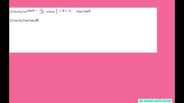 Sine x = 2/square root of 13. Find cos x and tan 2x. Math SL