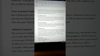 Scouting Report Example