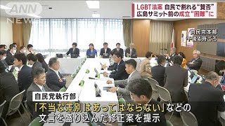 LGBT法案　自民で割れる　広島サミット前の成立“困難”に(2023年5月8日)