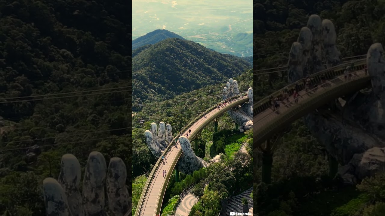Vietnam Hand Bridge at Bà Nà Hill 