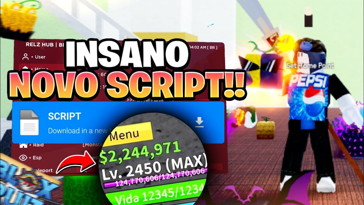 UPDATE 20!! 🔥SCRIPT BLOX FRUITS🍎 ATUALIZADO PARA CELULAR E PC!! PEGA  LEVEL MAX E FRUTA DO MAMUTE🐘 