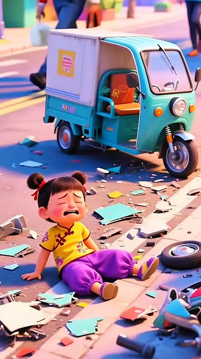 Nezha Jatuh Dari Motor Ayah! #shorts #animasi #kartun