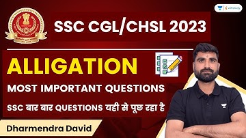 Alligation | Most Important Questions | Part 2 | SSC CGL/CHSL 2023 | Dharmendra David