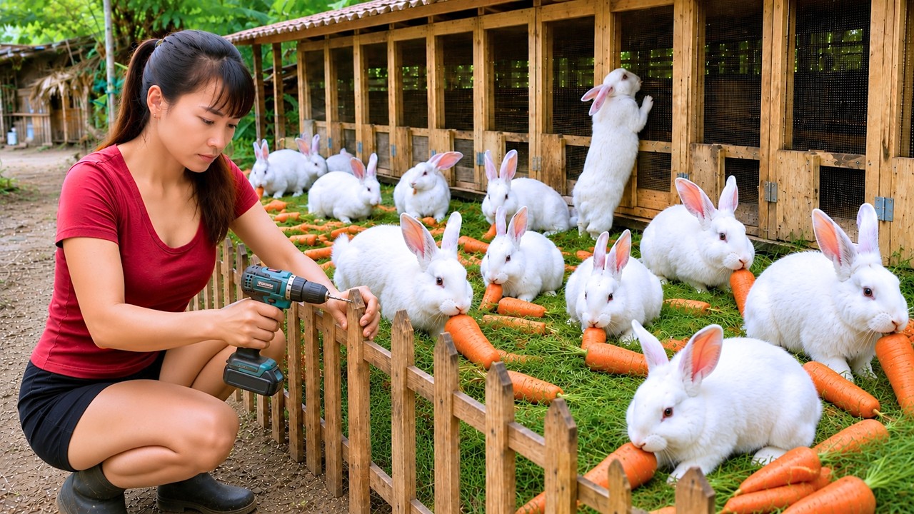 Raising 100 Baby Rabbits and Rebuilding a Better Home for Them 🐰 | Diet ...