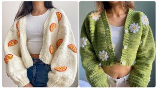 : Latest Stunning Very Stylish Crochet Handmade Granny Square Top Blouse Cardigan Collection