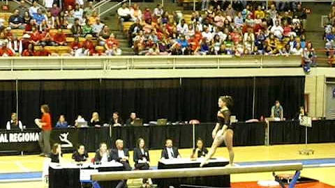 Jen Kesler 2009 NCAA Central Regionals OSU Beam