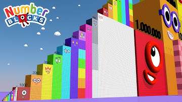 Looking for Numberblocks Step Squad 1 vs 400000 to 9 MILLION Standing Tall Numbers Patterns