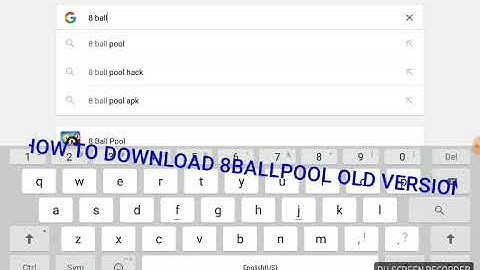HOW TO INSTALL 8BALLPOOL OLD VERSION